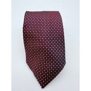 Unbranded Necktie Mens OS Red Diamond Geometric Silk Blend Classic Professional
